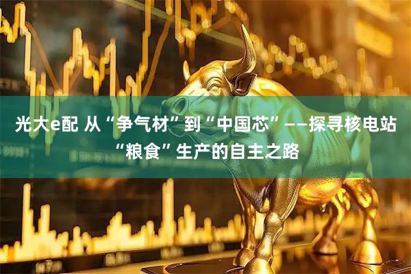 光大e配 从“争气材”到“中国芯”——探寻核电站“粮食”生产的自主之路