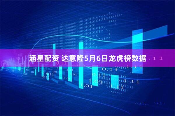 涵星配资 达意隆5月6日龙虎榜数据